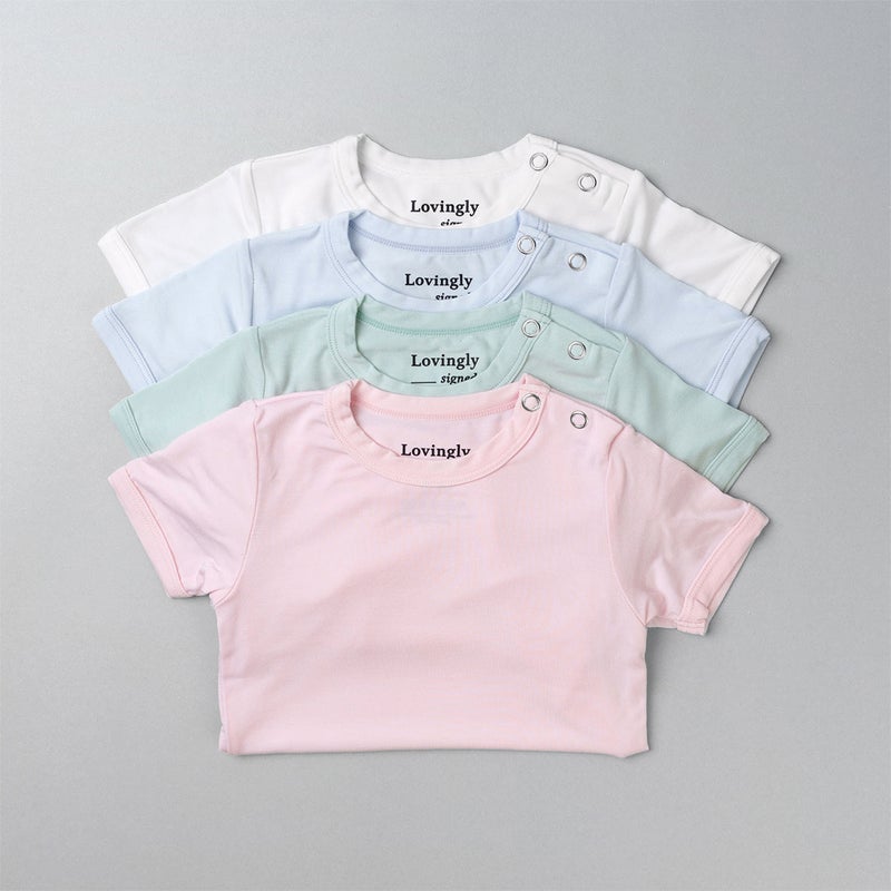 Lovingly Signed White Bamboo Short Sleeve Babygrow - Set of 3 (Size 3-6 months) - Image 4
